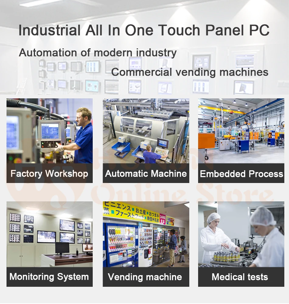 13,3 дюймов промышленная сенсорная панель ПК, 4 резистивный сенсорный экран, Intel Core I7 3537U, Windows 7/10, Linux, [HUNSN WD10]