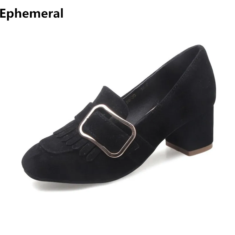 square toe slip on heels