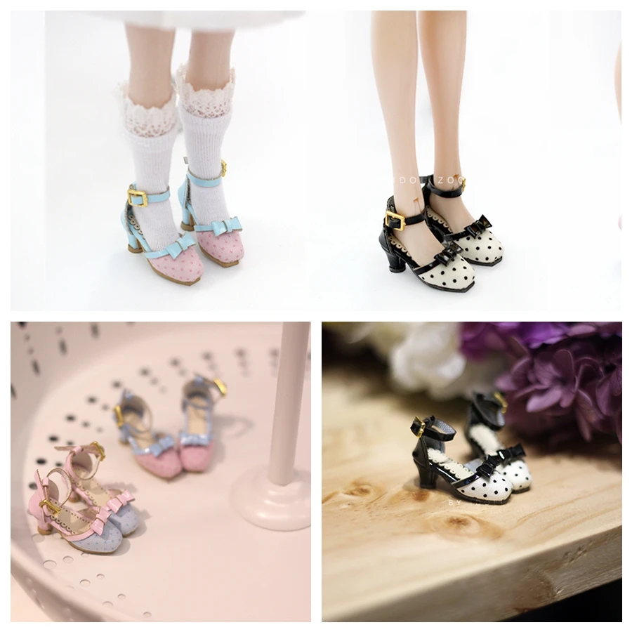 1 пара; обувь на высоком каблуке blyth dolls'; элегантная обувь с оборками для blyth Azone, momoko, Lica OB24; аксессуары для кукол