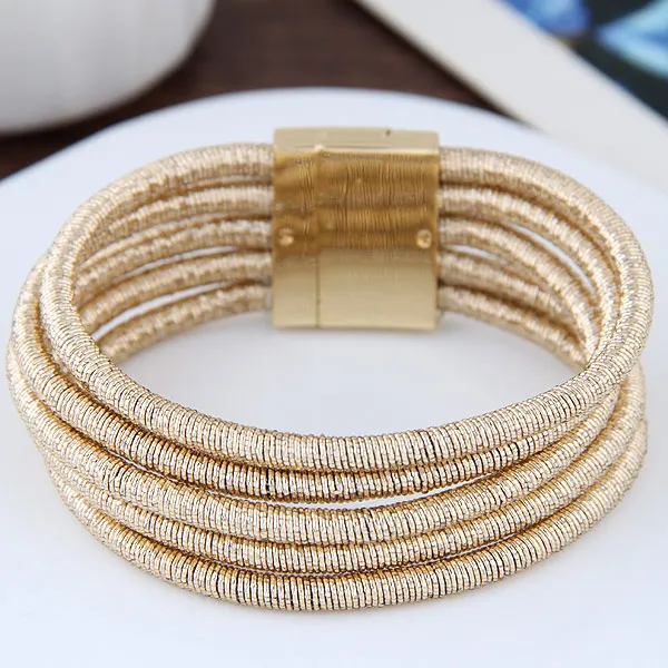 

DIEZI Fashion Brazilian Rope Wrap Bracelets For Women Men Elastic Magnet Multilayer handmade Charm Bracelet & Bangles