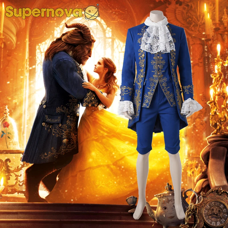 2017 Movie bella e la Bestia Costume Bestia Cosplay Blu Gentleman Outfit  Adulto Uomini di Carnevale di Halloween Vestiti Su ordine|beauty and beast  costume|beast costumehalloween custome - AliExpress