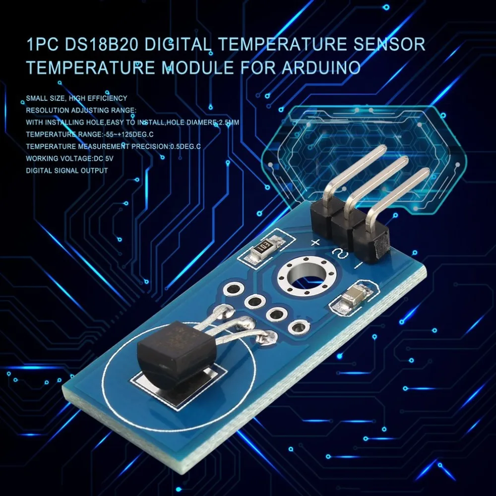 

LESHP 5PCS Digital Temperature Sensor temperature Module DS18B20 For Arduino Smart Electronics Humidity Sensor Module