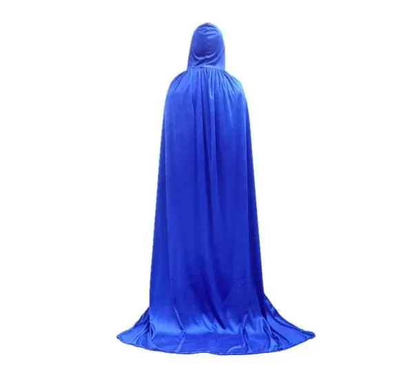 Хэллоуин плащ для взрослых косплей принцесса принц бархатная накидка для мужчин и женщин - Цвет: Синий