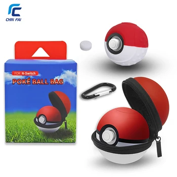 

CHINFAI Silicone Case For Poke Ball Plus Portable Travel Carry Hard Bag For Nintend Switch NS Poke Ball Plus With Thumb Grips