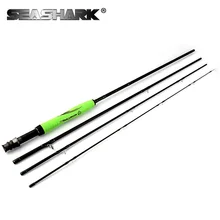 SEASHARK 5-6# Fly Fishing Rod 4 SEC Medium Fast Action Carbon Fiber 7’6 9′ Fishing Rods UL 110g 130g Fly Rod 2.28m 2.7m