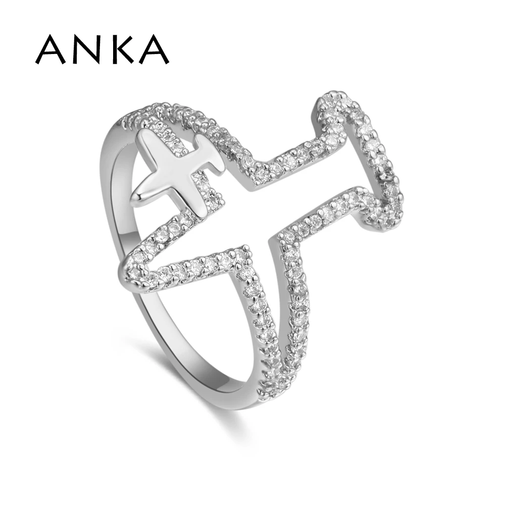 

ANKA Airplane Cubic Ziconia Rings For Women Gift Made With AAA Grade Cubic Zirconia For Party #129833