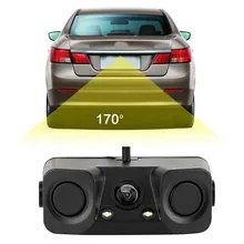 Car Parking Sensors Parktronics 3 in1 Night Vision Radar Autos Reversing Rearview Backup Parking Camera Kit