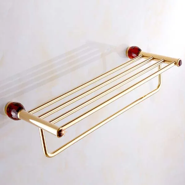 Towel Rack Holder Home Hotel Bathroom Wall Mount Storage Rack Rail Gold Finishin Towel Bars