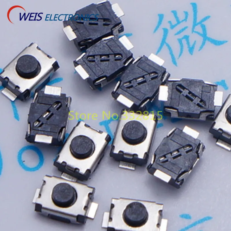 

10PCS High Quality 3*4mm Tact Switches Button 2Pins Touch Switches Vertical SMD Switches FREE SHIPPING