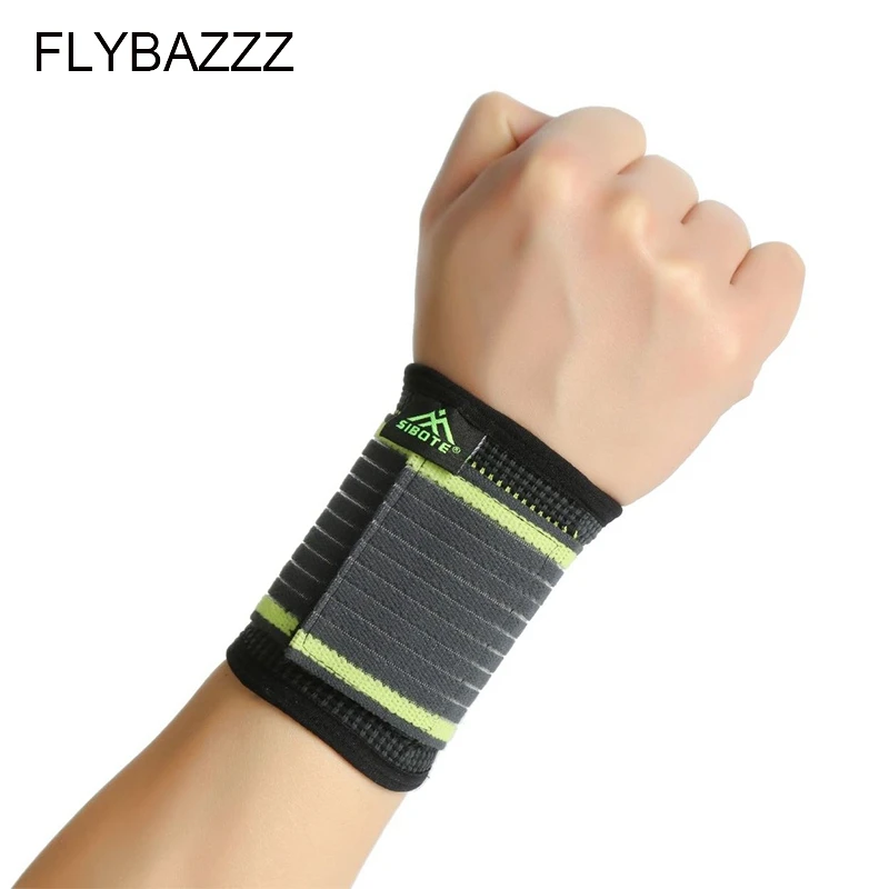 FLYBAZZZ Elastic Palm Wrap Wrist Hand Brace Support Sleeve Band Sports Safety Gym Training Guard Stripe Bandage Wrist Support(7)