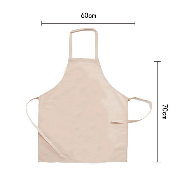 Kitchen Cotton Linen Apron Funny Printed Pattern Sleeveless Cooking Aprons for Men Woman Household Cleaning Tools Accessories