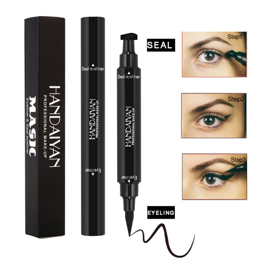 1PC Dual End Black Liquid Eyeliner Pencil Pro Waterproof Long Lasting Makeup Eye Liner Pen Cat