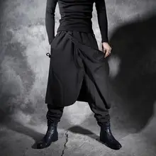 27-42 Горячая Весна Мужская Новая мода повседневная юбка подчеркивающая индивидуальность брюки Волосы Стильные; для ночного клуба свободные брюки из Харлана