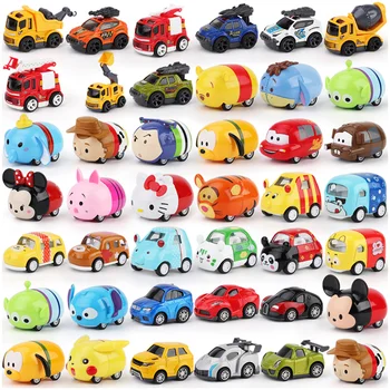 

Hot Sale Top QualityQ Mini Alloy Toy acoustic-optic back force Cartoon Car Pull back car Cute Kitty Boy Gift Present Toys Model