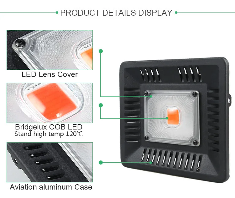 COB Led Grow Light Full Spectrum ультратонкая Водонепроницаемая IP67 Цветочная лампа для выращивания овощей и цветения растение открытого грунта в