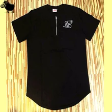Новинка supbig sik silk siksilk футболка черная белая длинная стильная хип-хоп футболка s топы Мужские удлиненные футболки