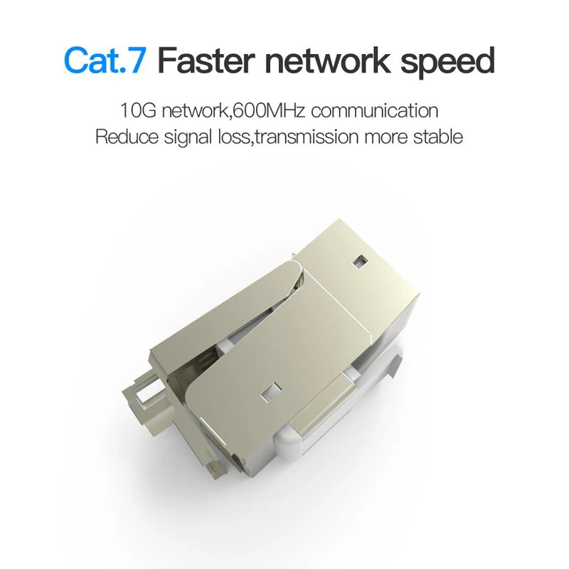 Ethernet коннектор Vention Cat7 модульный разъем RJ45 для кабеля с позолоченным покрытием
