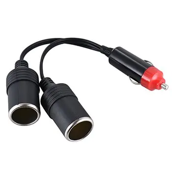 

NUOLIANXIN 1 to 2 DC 12V/24V Car Cigarette Lighter Power Charger Port Splitter Adapter Extension Cord