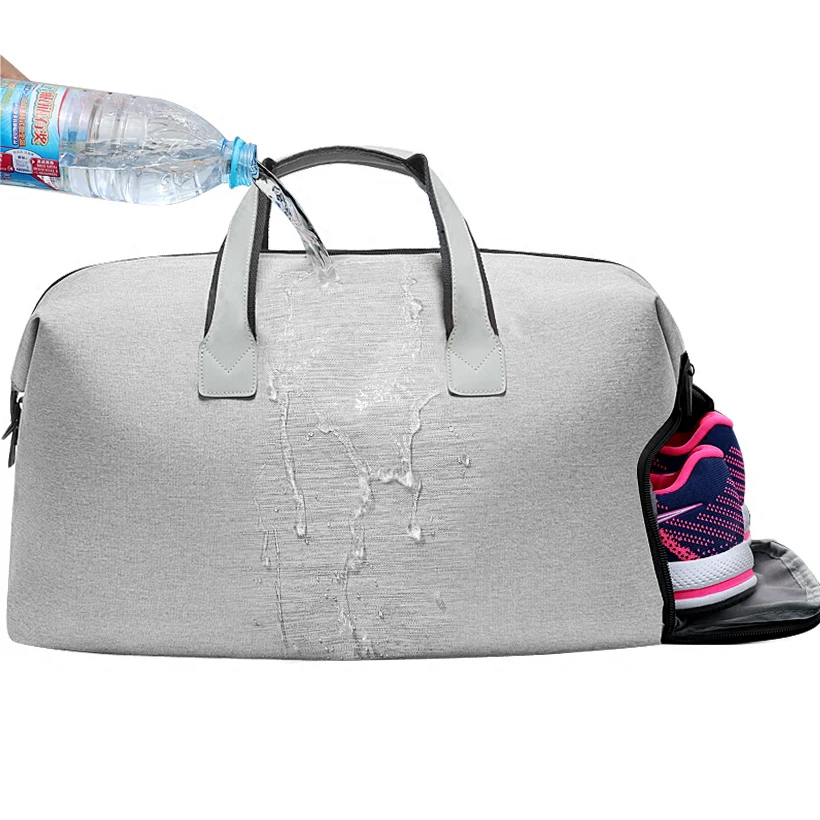 

2018 trolley travel bag gray and black waterproof nylon large capacity duffle shoe bag big women men hand luggage travel bags