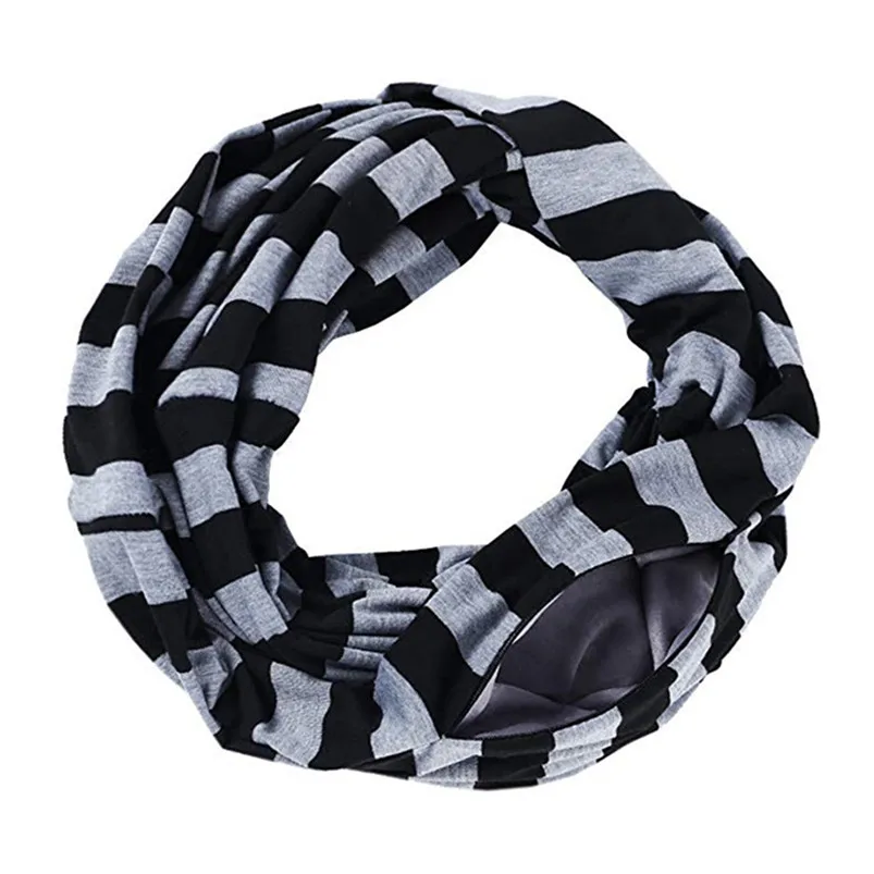 Women Loop Scarf Infinity Wrap Hidden Zipper Pocket Warm Travel Couple Scarves Winter Warm Solid Ring Blanket Wrap Shawl D20 (2)
