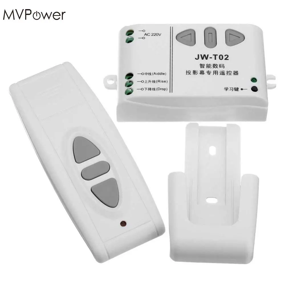 MVpower العالمي جهاز عرض كهربائي غطاء شاشة أعمى اللاسلكية RF التحكم عن بعد تحكم أس 220 فولت جهاز ريسيفر استقبال وإرسال