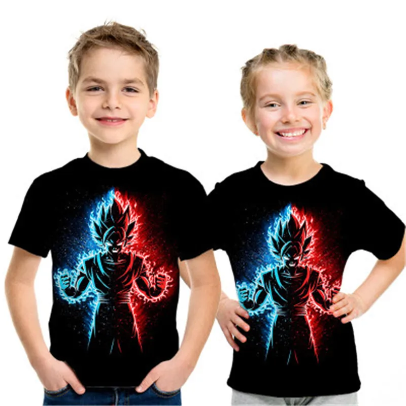 

New 2019 Children Dragon Ball Z t-shirt Son Goku Vegeta 3D Printed T Shirt Super Saiyan Shirt summer kids Clothes Dragonball