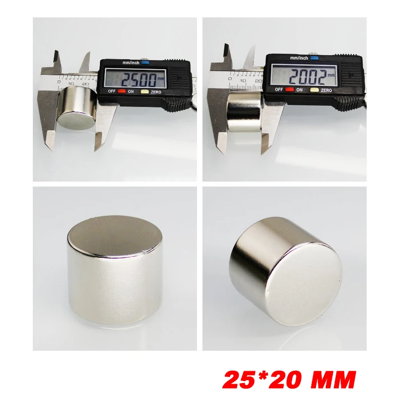 Free shipping 2pcs Promotional round 25X20mm neodymium iron