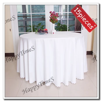 

15pcs/lot 108" Poly Tablecloth In White Color For Round Table Wedding Decoration Round Table Cloth