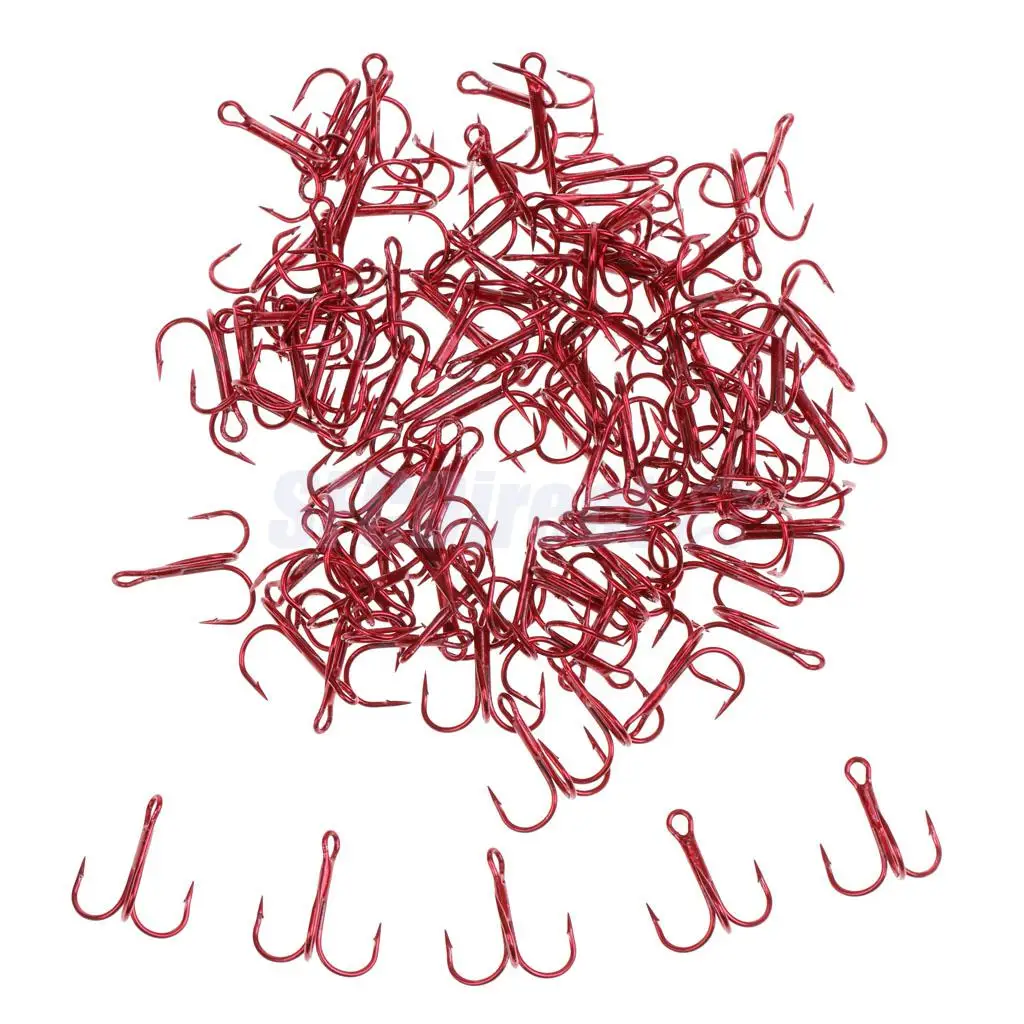 100 шт./упак. рыболовные крючки колючие тройные Крючки из высокоуглеродистой стали VMC рыболовные крючки держатель для приманки 2#4#6#8#10