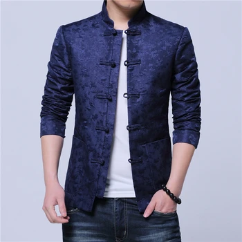 

Autumn Single-breasted Long-sleeved Jacket men Chinese Style mens jackets and coats Slim Design men Jacket