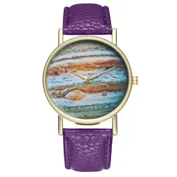 Для женщин золото Циферблат Кварцевые часы Элитный бренд дамы Повседневное наручные часы кожаный ремешок платье женский часы час Relojes