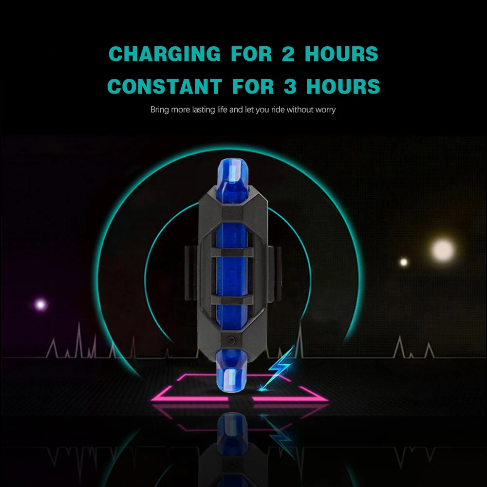 Супер яркий Перезаряжаемый USB задний светильник светодиодный велосипедный задний сигнальный светильник портативный водонепроницаемый велосипедный фонарь