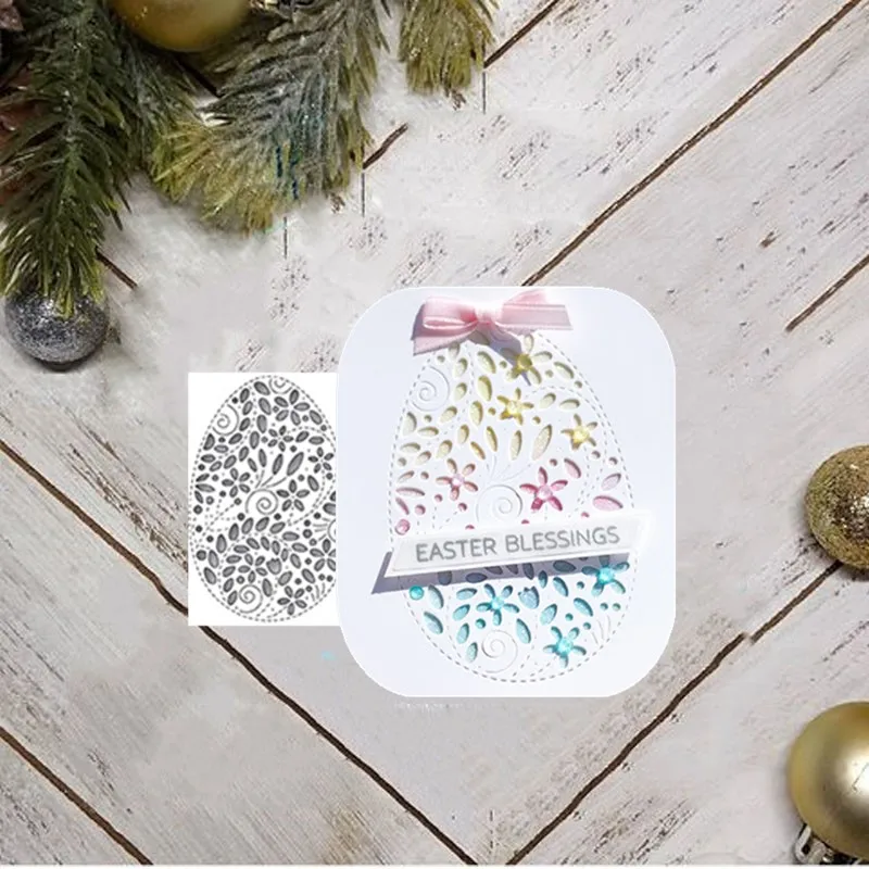 

Metal Cutting Dies Filigree Egg For DIY Scrapbooking Crafts Embossing Paper Cards Making New Arrival Cut Dies for 2019