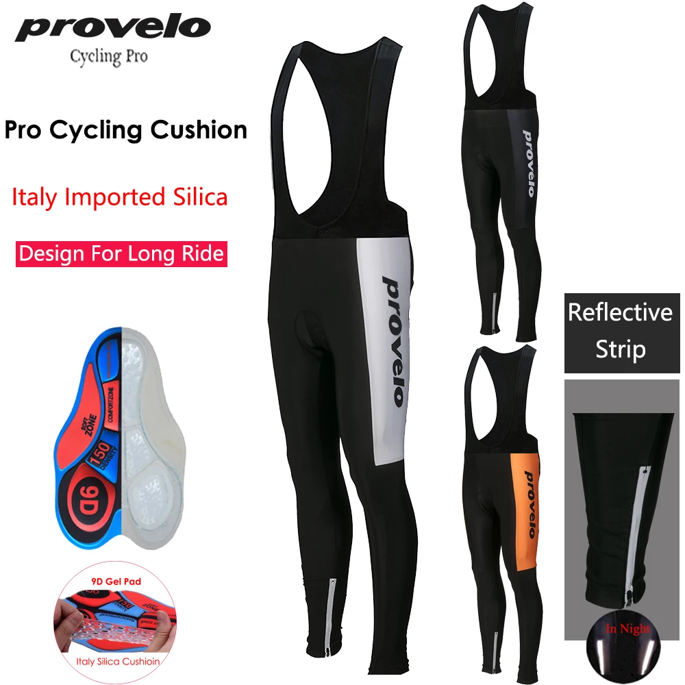 

2019 Reflective Cycling Bib Pants Men Riding Downhill MTB Bike Pants 100% Lycra Pantalon Ciclismo Hombre Long Bicycle Pants