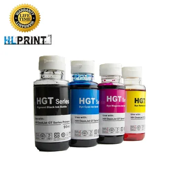 

ink refill kit compatible for HP DeskJet GT5810 GT5820 GT series printer GT51 black pigment GT52 color dye ink 4pcs/set