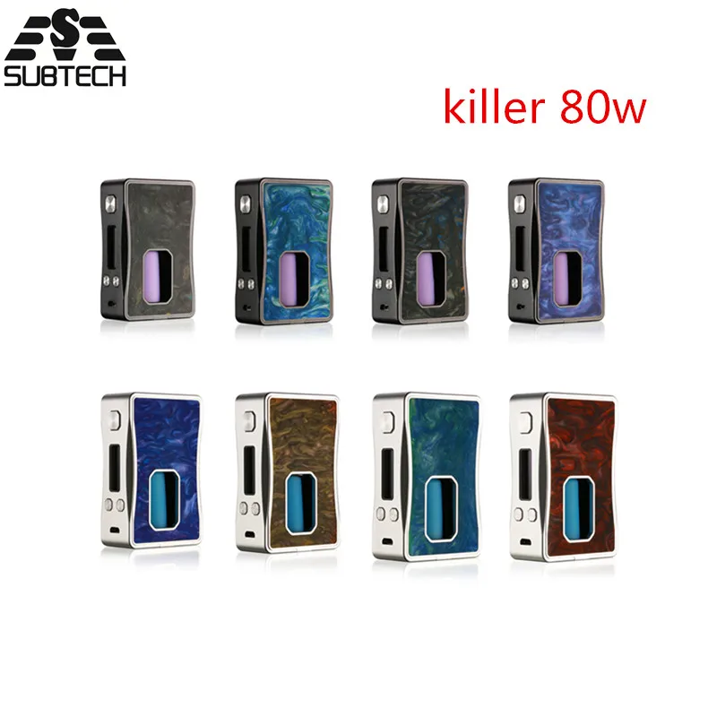 

New Killer 80W box mod aluminum alloy & resin electronic cigarette 7ml capacity Bottle Single 18650 Battery Vape Mods kits