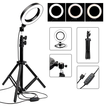 

LED Studio light Camera Ring Light Photography Photo With Tripod USB Plug Make Up Lamp Selfie Light youtube Live video light