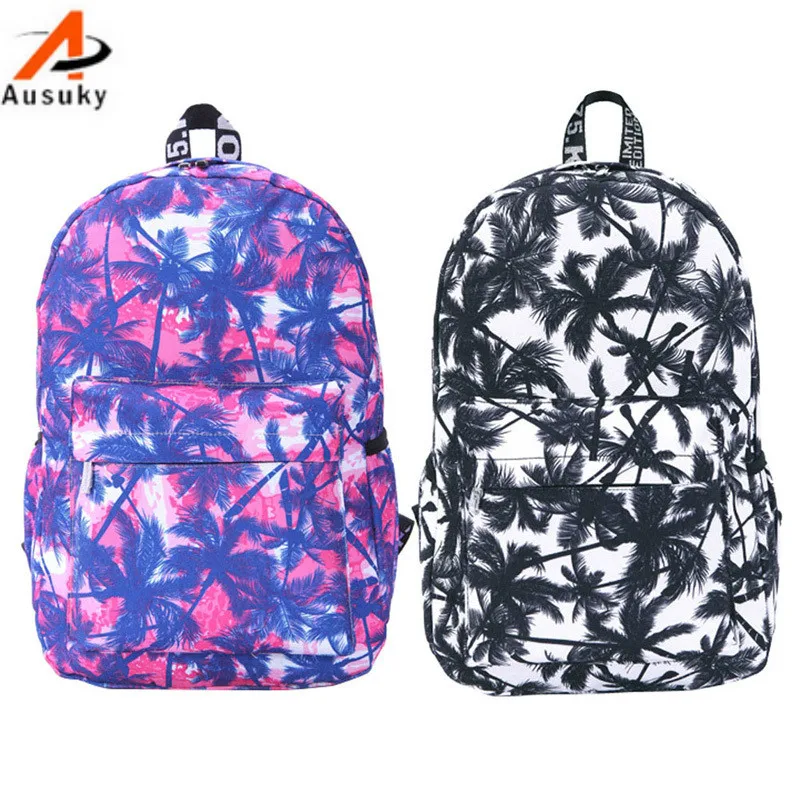 New women canvas backpack cute travel bags printing backpacks new style laptop backpack for teenage girls