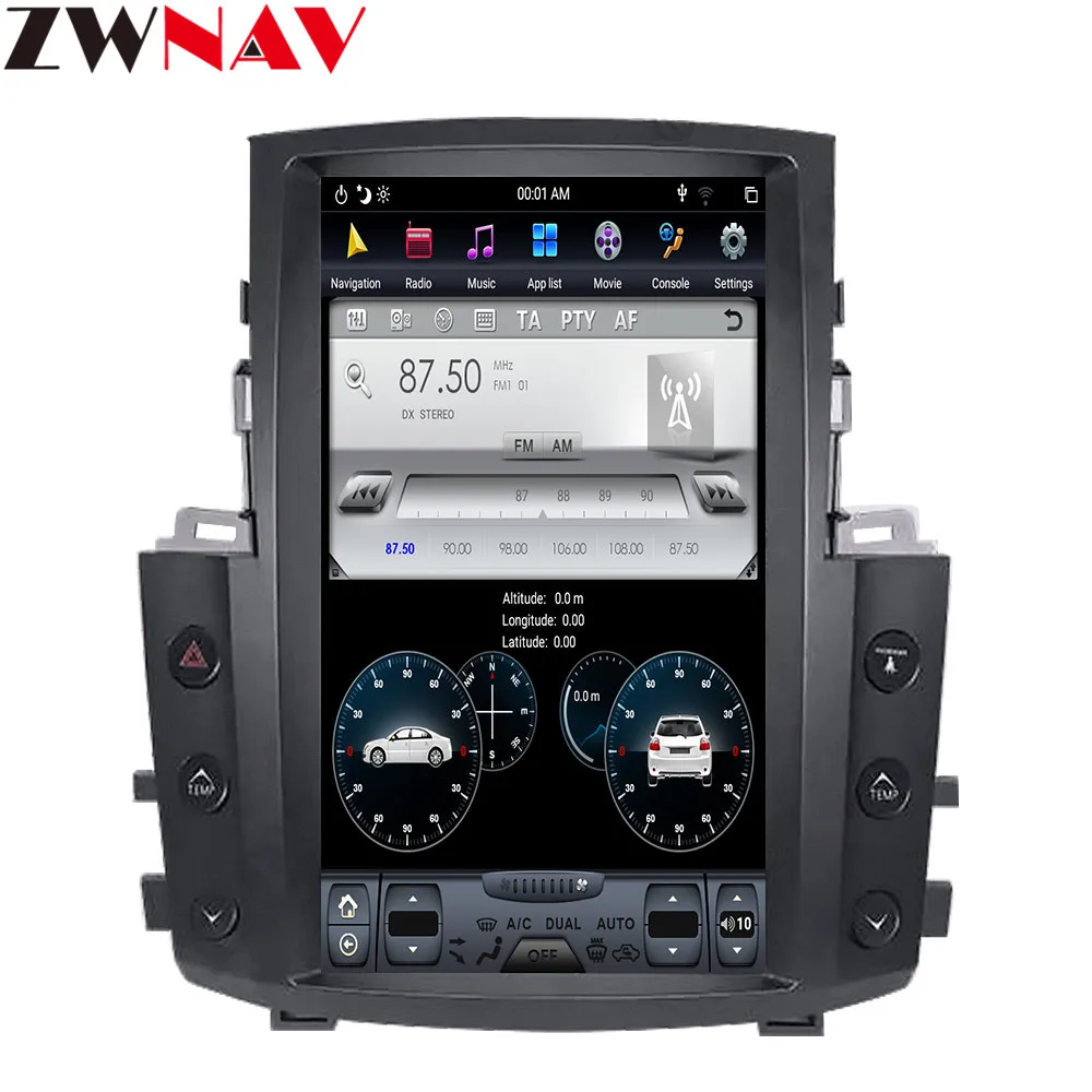 Cheap 13.6" Android 8.1 4+32G Tesla Screen Car Stereo For Lexus LX570 2007-2015 Auto Radio GPS Navigation Video Multimedia Headunit 4