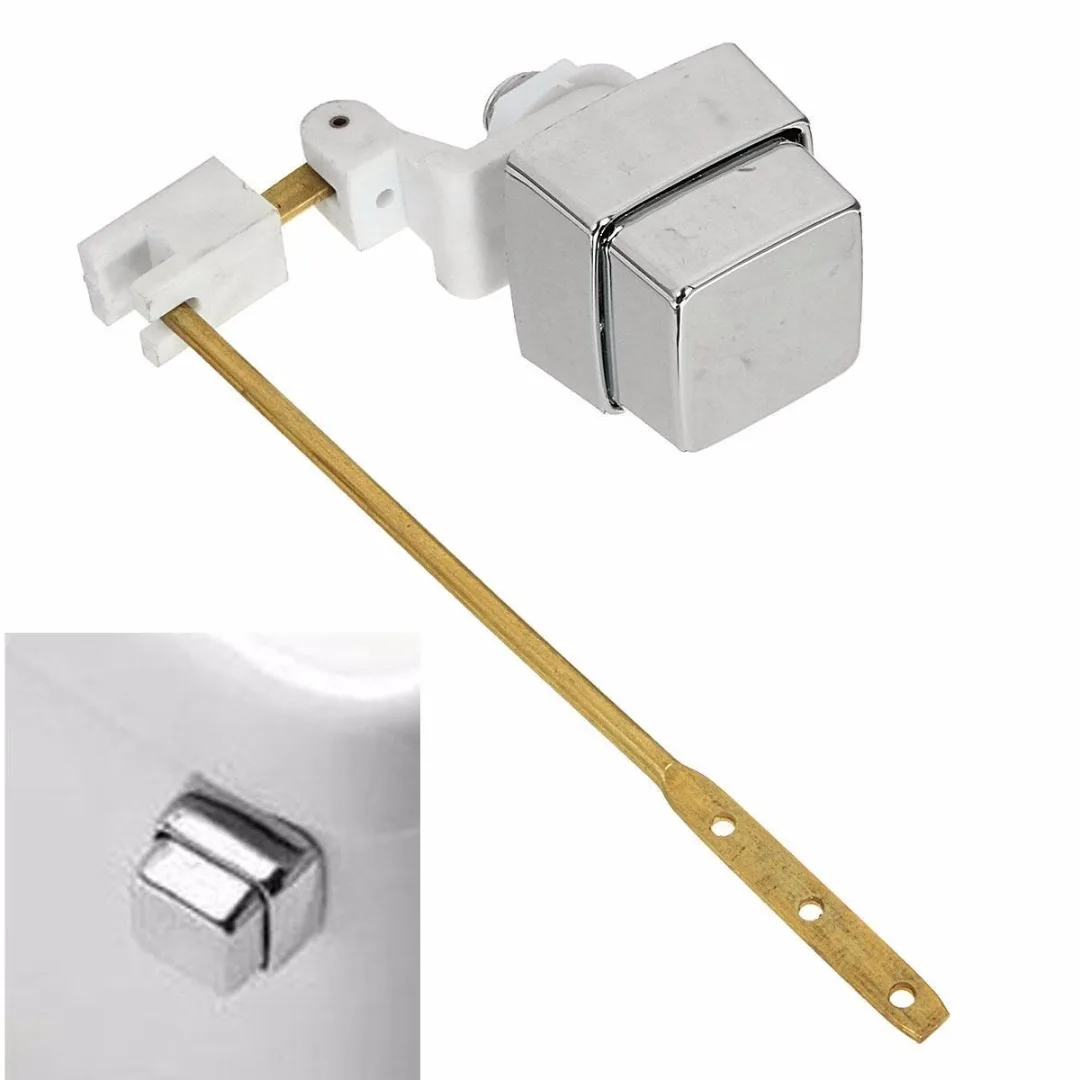 Master Plumber Toilet Handle Tank Flush Lever Chrome Push-button Side Mount Master Plumber Toilet Handle Tank Flush Lever Chrome Push-button Side Mount