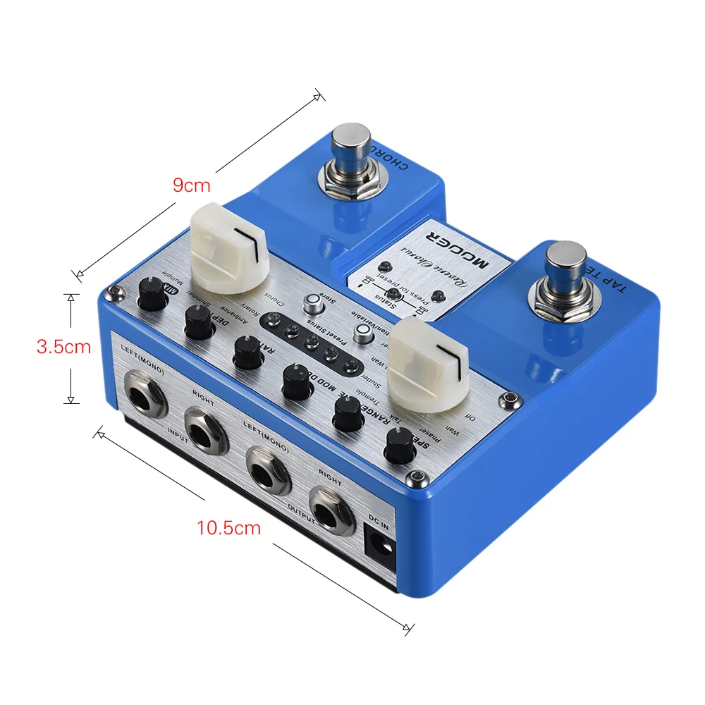 Горячая Распродажа MOOER Reverie Chorus Guitar Effect Pedal 5 Chorus 8 Enhancing Effects Tap Tempo function with Dual Footswitches