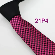 Yibei Coachella связи тонкий контрастный черный узел Gravatas masculinas Пледы Проверяет шеи галстук Fuschia Corbata микрофибры Галстуки