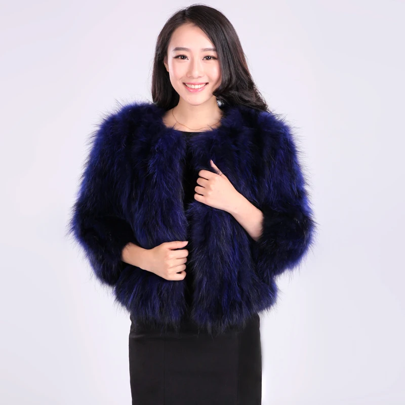Autumn and winter new 2019 slim short women's natural raccoon dog fur coat outerwear women real fur jacket  plus size S-5XL