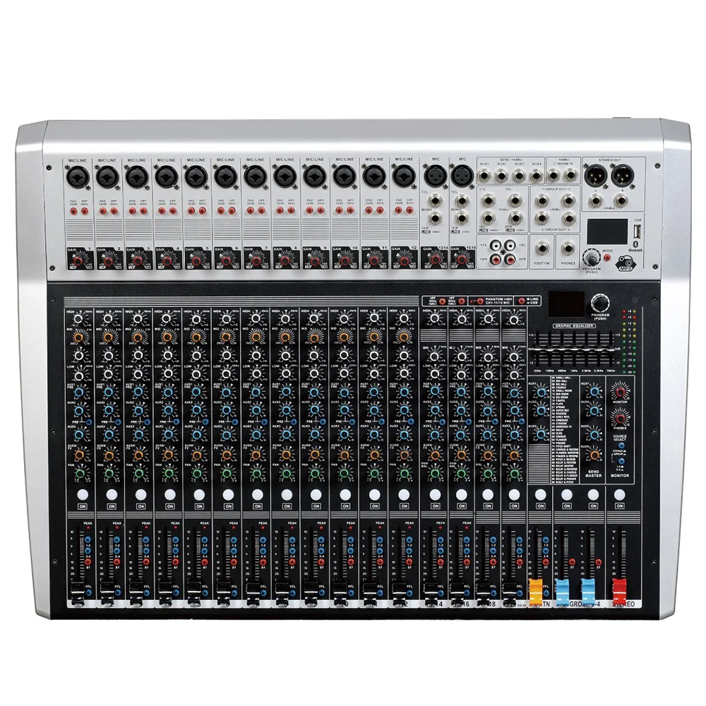 Mixing console recorder 48 V phantom power monitor