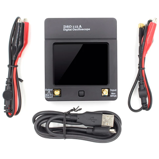 Cheap 1Set Dso112A Tft Mini Digital Oscilloscope Contact Screen Portable Usb Oscilloscope Interface 2Mhz 5Msps