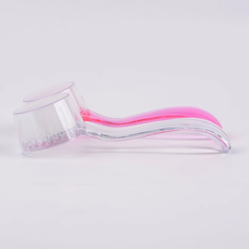 1 шт Профессиональная круглая головка с ручка щеточки для ногтей инструмент для очистки от пыли розовый прозрачный мягкий волос с крышкой для красоты ногтей