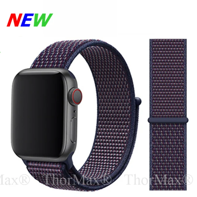 Спортивная петля ремешок для apple watch 4 для iwatch band 42 мм 44 мм 38 мм 40 мм для apple watch band нейлоновый браслет correa Ремешки для наручных часов - Цвет ремешка: 23-Indigo