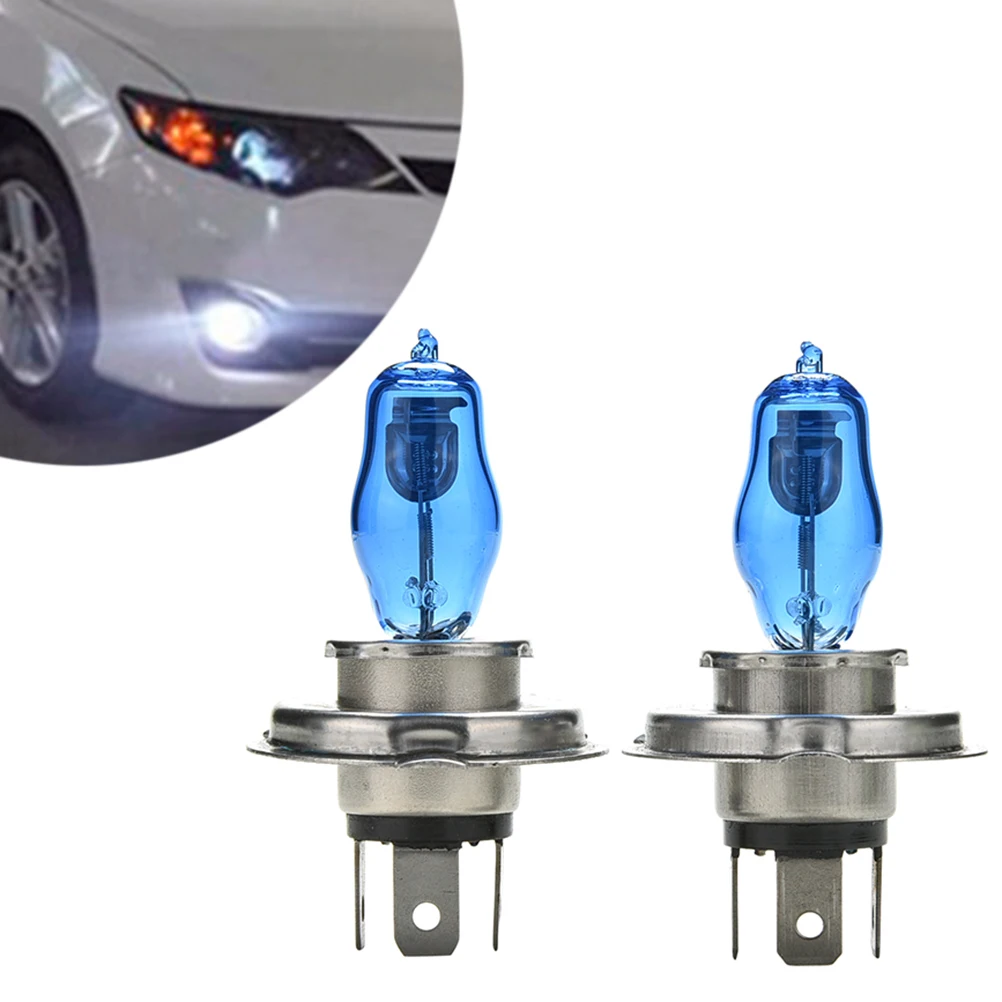 H4 HEADLIGHT Globes Car Light Bubls 6000K 100/90W 12V XENON Super Whitein Car Light Assembly