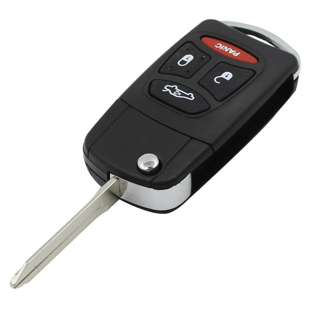 KEYYOU 4 кнопки дистанционного флип складной ключ оболочки чехол для Chrysler Sebring nicfica Dodge Jeep 3+ 1 Panic