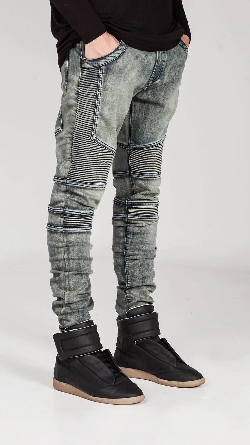 grey moto jeans